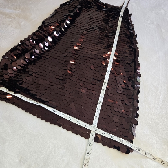 A New Day Brown Sequined Sleeveless Mini Party Dress XS - Picture 9 of 13